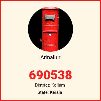 Arinallur pin code, district Kollam in Kerala