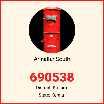 Arinallur South pin code, district Kollam in Kerala