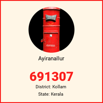 Ayiranallur pin code, district Kollam in Kerala