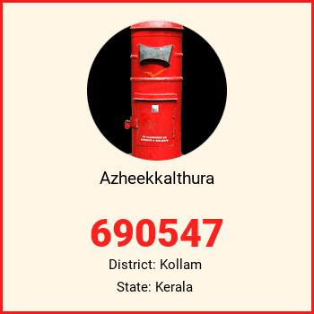 Azheekkalthura pin code, district Kollam in Kerala