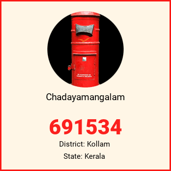 Chadayamangalam pin code, district Kollam in Kerala