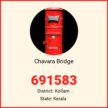 Chavara Bridge pin code, district Kollam in Kerala