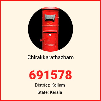 Chirakkarathazham pin code, district Kollam in Kerala
