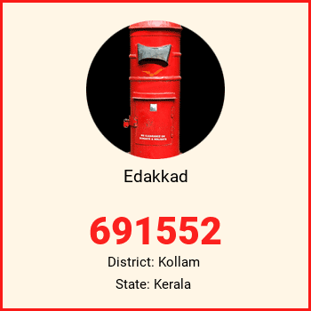 Edakkad pin code, district Kollam in Kerala