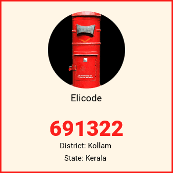 Elicode pin code, district Kollam in Kerala