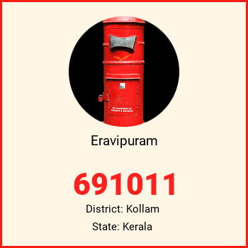 Eravipuram pin code, district Kollam in Kerala