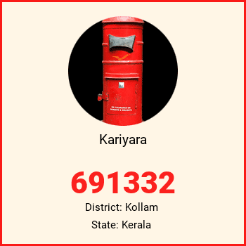 Kariyara pin code, district Kollam in Kerala