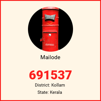 Mailode pin code, district Kollam in Kerala