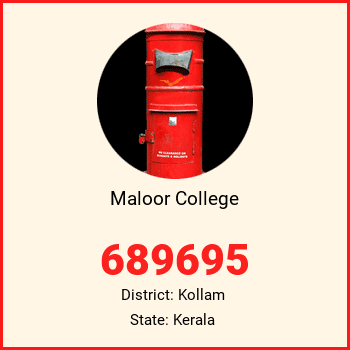 Maloor College pin code, district Kollam in Kerala