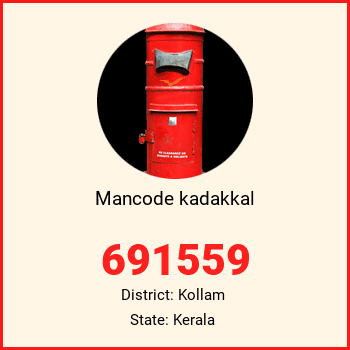 Mancode kadakkal pin code, district Kollam in Kerala