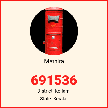 Mathira pin code, district Kollam in Kerala