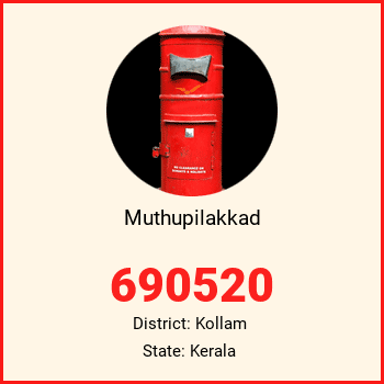 Muthupilakkad pin code, district Kollam in Kerala