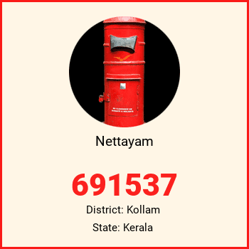 Nettayam pin code, district Kollam in Kerala