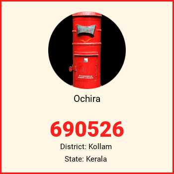 Ochira pin code, district Kollam in Kerala