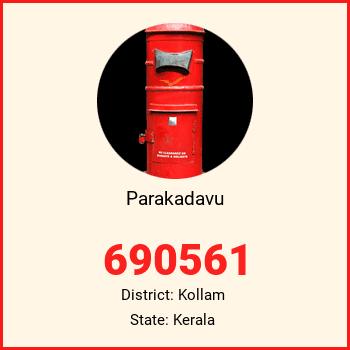 Parakadavu pin code, district Kollam in Kerala