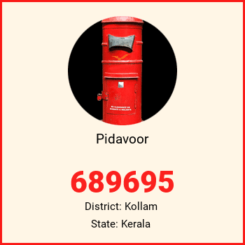 Pidavoor pin code, district Kollam in Kerala
