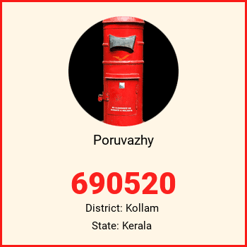 Poruvazhy pin code, district Kollam in Kerala