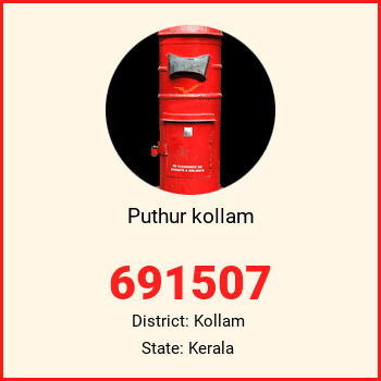 Puthur kollam pin code, district Kollam in Kerala