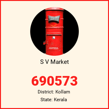 S V Market pin code, district Kollam in Kerala
