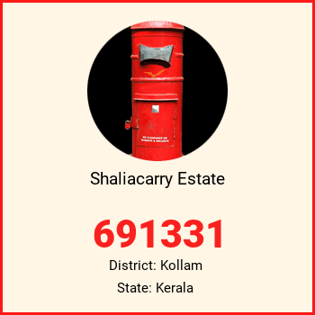 Shaliacarry Estate pin code, district Kollam in Kerala