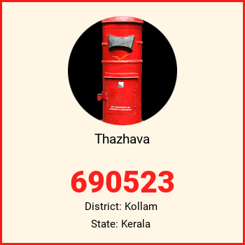 Thazhava pin code, district Kollam in Kerala