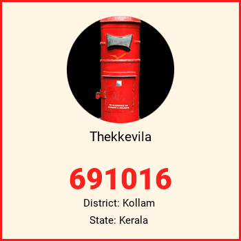Thekkevila pin code, district Kollam in Kerala