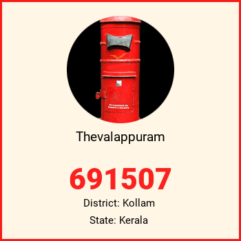 Thevalappuram pin code, district Kollam in Kerala