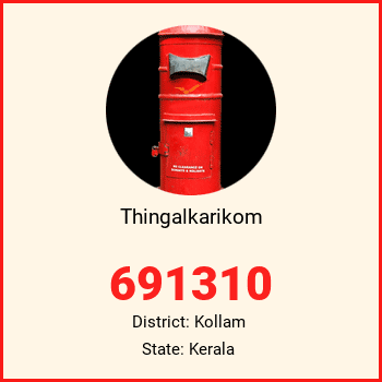 Thingalkarikom pin code, district Kollam in Kerala
