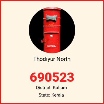 Thodiyur North pin code, district Kollam in Kerala