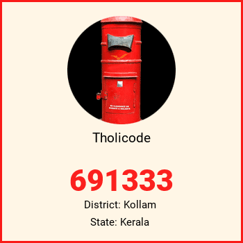 Tholicode pin code, district Kollam in Kerala