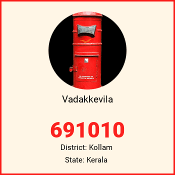 Vadakkevila pin code, district Kollam in Kerala
