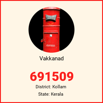Vakkanad pin code, district Kollam in Kerala