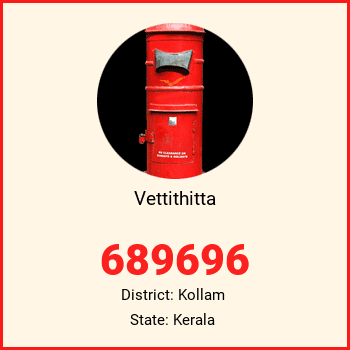 Vettithitta pin code, district Kollam in Kerala