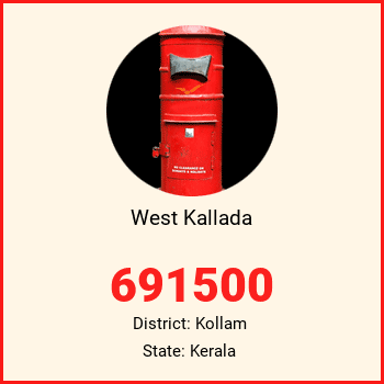 West Kallada pin code, district Kollam in Kerala