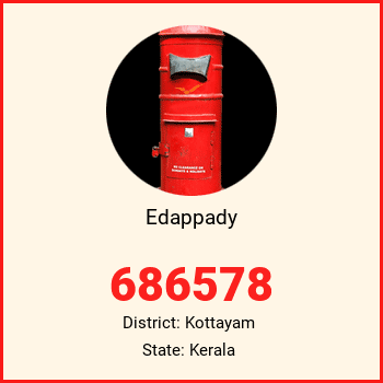 Edappady pin code, district Kottayam in Kerala