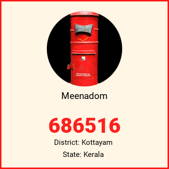 Meenadom pin code, district Kottayam in Kerala