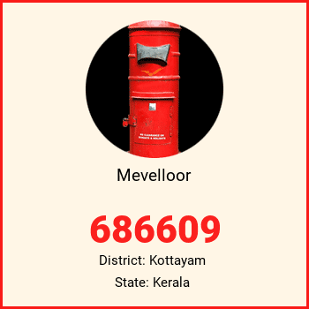 Mevelloor pin code, district Kottayam in Kerala