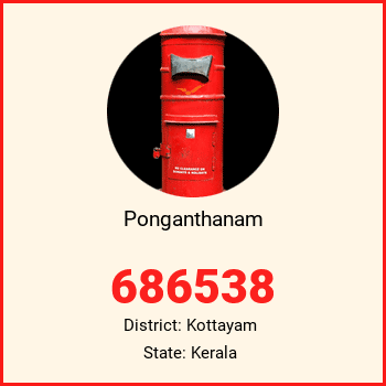 Ponganthanam pin code, district Kottayam in Kerala