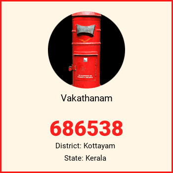 Vakathanam pin code, district Kottayam in Kerala