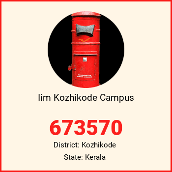 Iim Kozhikode Campus pin code, district Kozhikode in Kerala