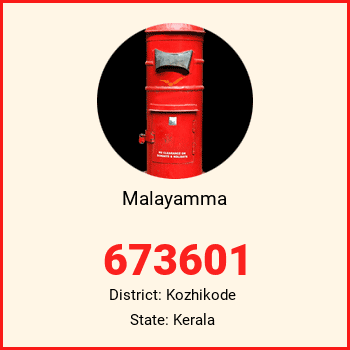 Malayamma pin code, district Kozhikode in Kerala