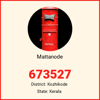 Mattanode pin code, district Kozhikode in Kerala