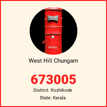 West Hill Chungam pin code, district Kozhikode in Kerala