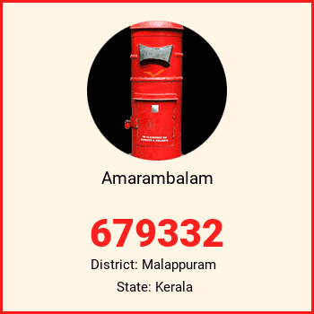 Amarambalam pin code, district Malappuram in Kerala