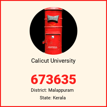 Calicut University pin code, district Malappuram in Kerala
