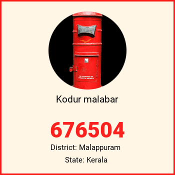 Kodur malabar pin code, district Malappuram in Kerala