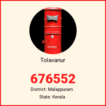Tolavanur pin code, district Malappuram in Kerala