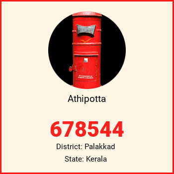 Athipotta pin code, district Palakkad in Kerala