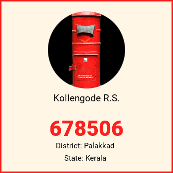 Kollengode R.S. pin code, district Palakkad in Kerala