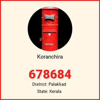 Koranchira pin code, district Palakkad in Kerala